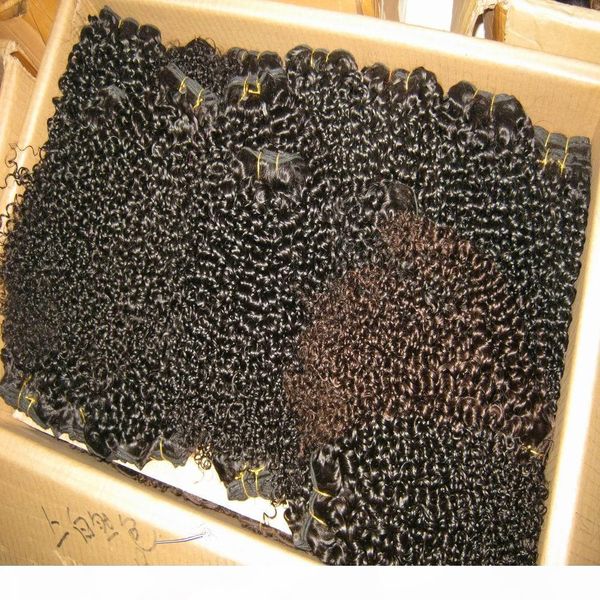 

3 bundles 300g black curl price unprocessed indian bouncy small kinky curls weave 7a fast delivery