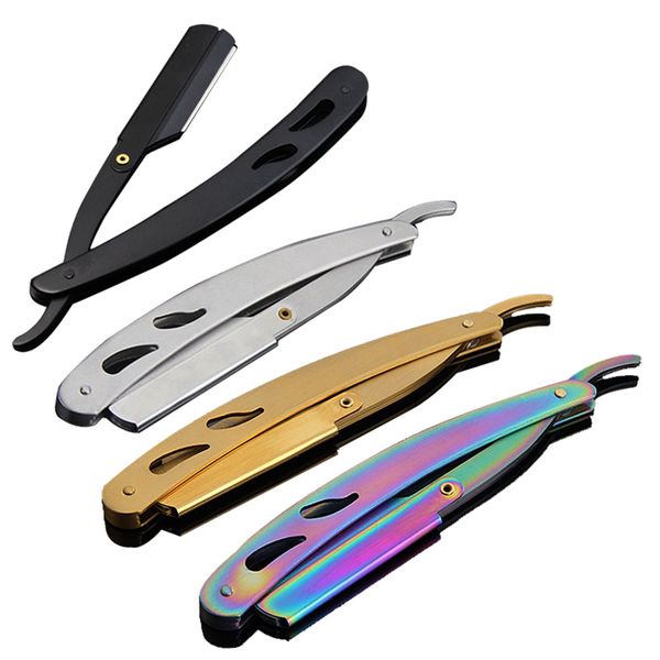 

men professional straight edge barber razor classic travel home barber razor beard shaving hair removal tools