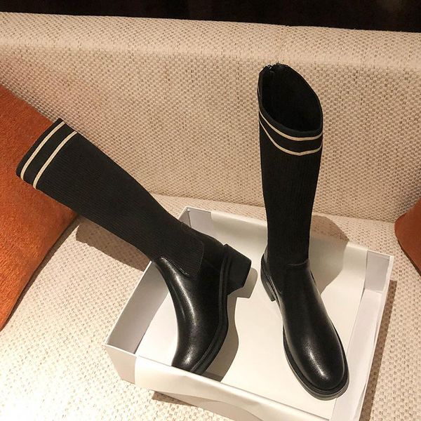 

fashion elegant square toe women high winter boots 2021 comfortable high heels pumps working office lady shoes woman, Black