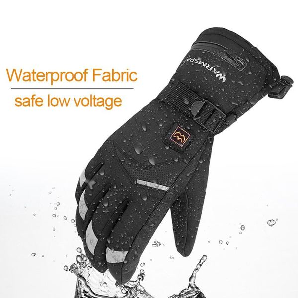

ski gloves winter electric thermal waterproof heated battery powered touch screen motorcycle snow mitten glove