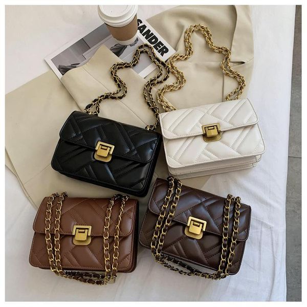 

shoulder bags fashion women textured small bag female 2021 chain square ins wild messenger
