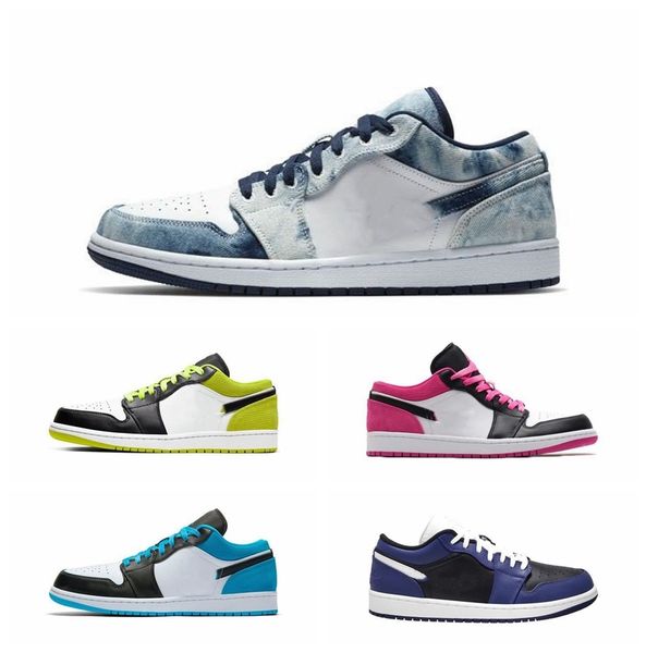 

2020 authentic 1 low se washed denim 1s shoe denim mens sneakers sports size 36-45 cd8455-100