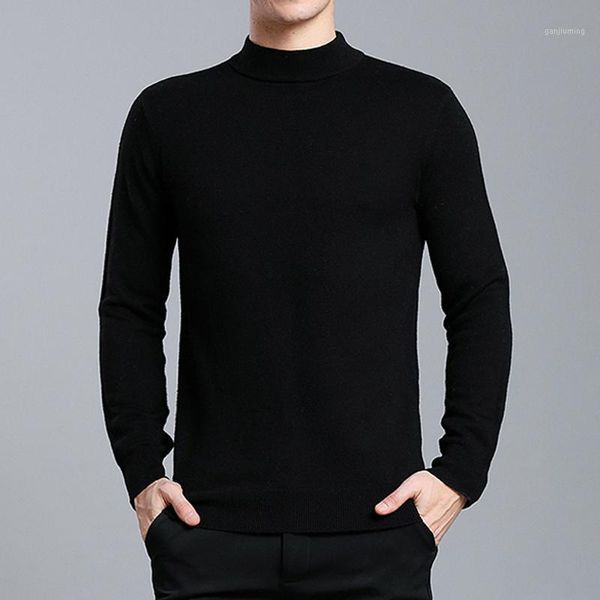 

new cashmere sweater men brand sweaters solid color casual shirt autumn winter warm wool men turtleneck sweater l181, White;black