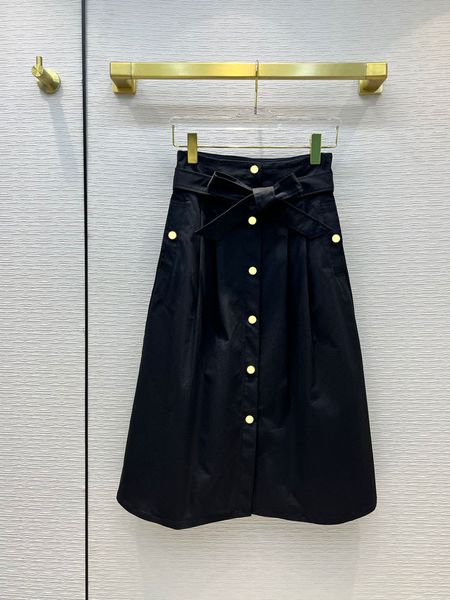 

212 2022 runway half skirt spring summer brand same style half skirt polyester black womens clothes flora print fashion empire t