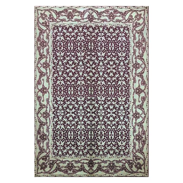 

5'x7' classic silk rugs hand knotted red oriental handmade carpets