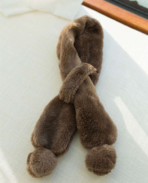 

brown children's scarf with fever, Red;brown