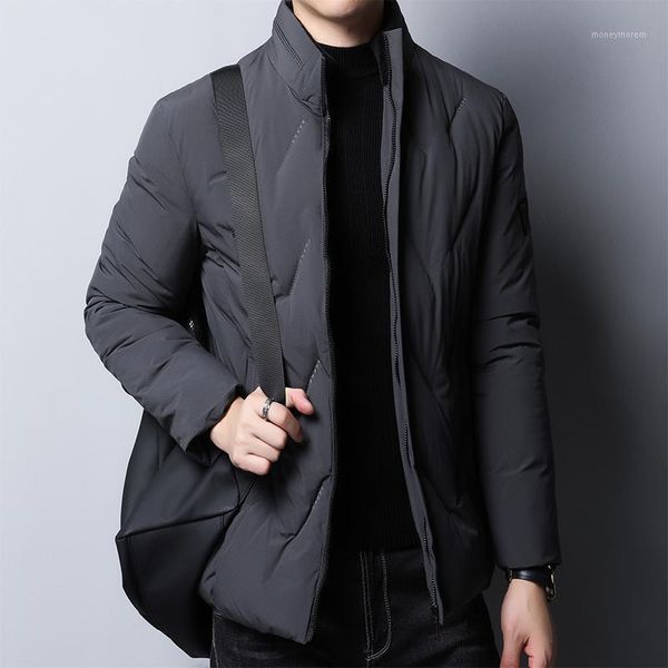 

men's down & parkas 2021 winter jackets men's thick coat parka jacket plus size men stand cotton-padded clothes mens thicken coats, Black