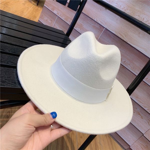 

01907-yuchun good wool, good quality wool formal fedoras hat cap men women leisure panama jazz hat t200508, Blue;gray