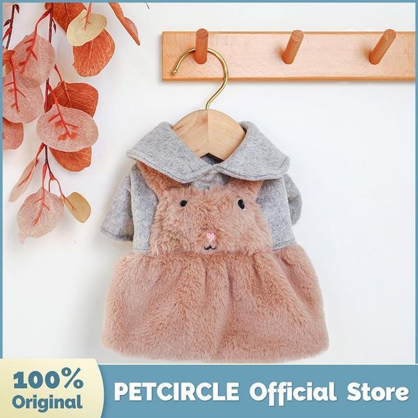 

dog apparel petcircle puppy clothes plush strap dress fit small pet cat autumn & winter cute costume cloth skirt1