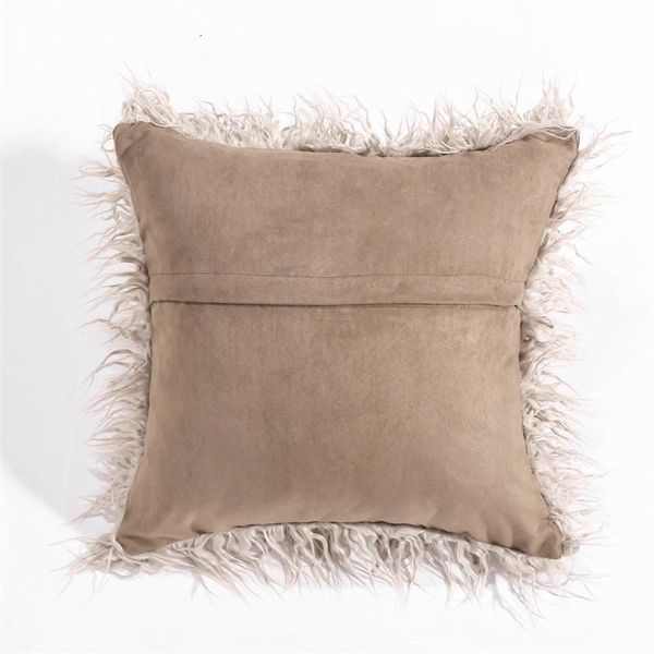 

plush pillowcase long wool soft warm cushion pillow cover bed sofa car home decorations 8 colors 45x45cm