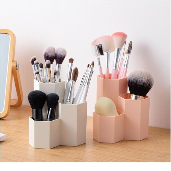 

3 lattices cosmetic brush box table organizer makeup nail polish cosmetic holder make up tools boxes jewelry display r sqcesf
