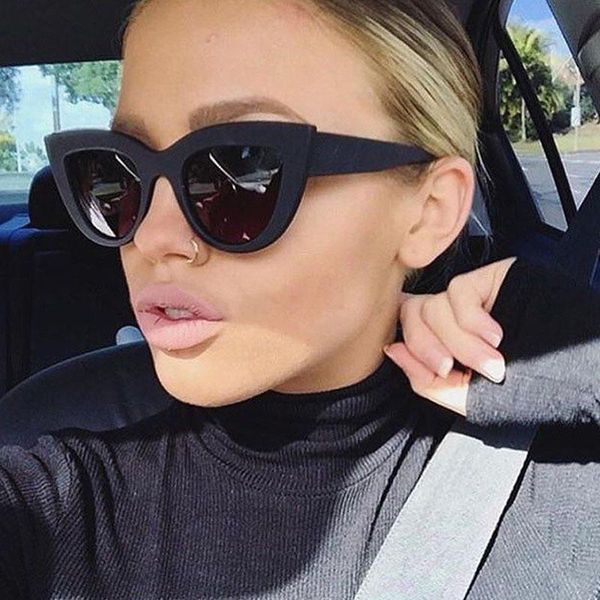

sunglasses euro-american retro cat-eye trend baitao modelling explosive, White;black