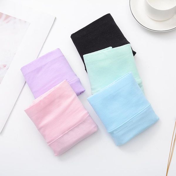 

women's panties 4 pieces underwear high-end hips shaping body size plus cotton high waist ladies briefs shorts, Black;pink