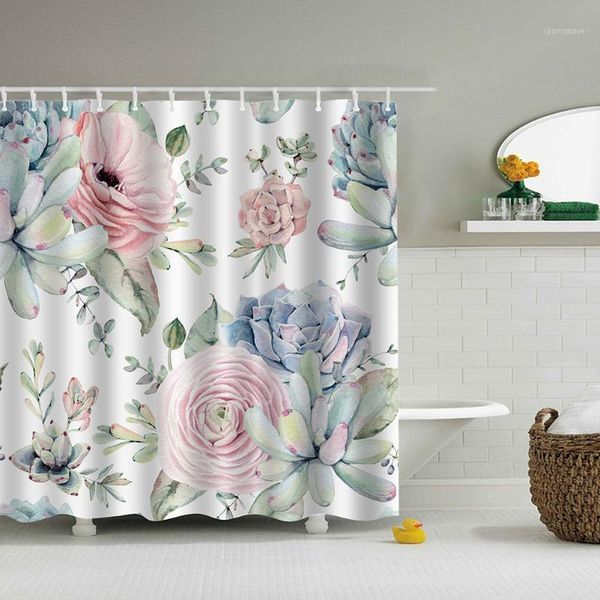 

shower curtains printed marine polyester waterproof curtain with 12pc hook mildew resistant bath home bathroom decor1