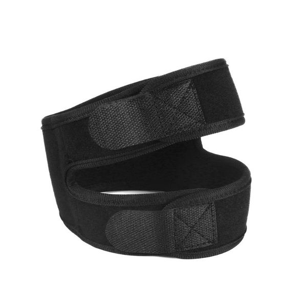 

knee support patella belt adjustable comfortable knee protector -absorbing patella guard for outdoor gym running cycling, Black;gray