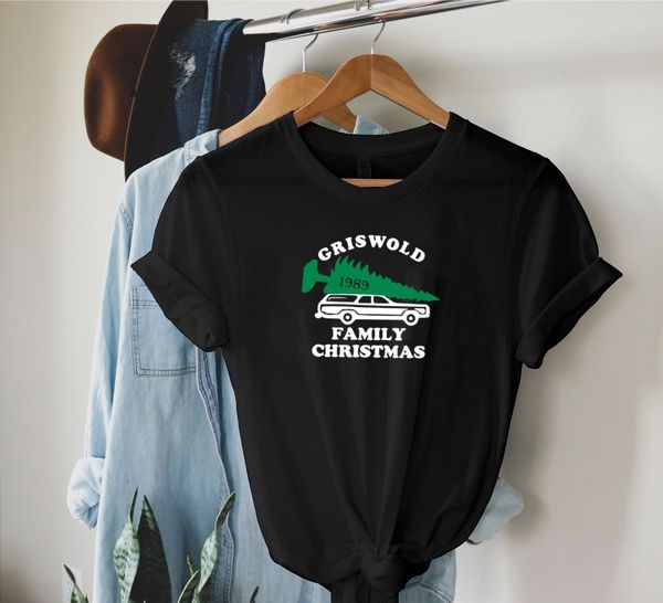 

lh20205 new christmas christmas car pattern personalized printing loose wild round neck t-shirt women, White