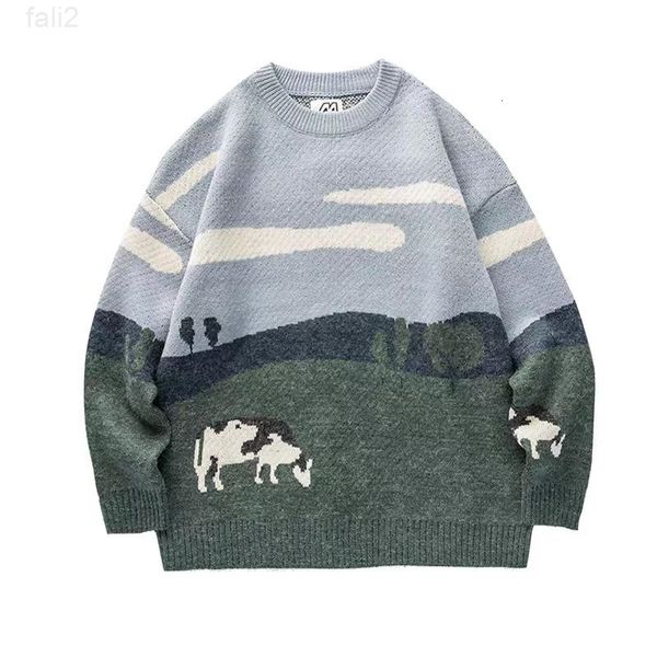 

sweater men's sweaters men and women autumn winter korean version of the trend color matching casual handsome round neck pullover ins, White;black