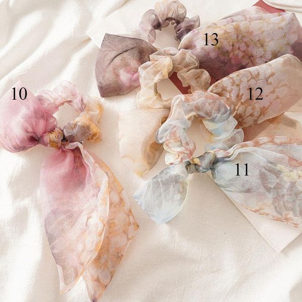 

sweet color big bowknot hair ties elastic hair bands girls elegant organza hair scrunchies mesh ponytail holder rope headband q wmtqbu