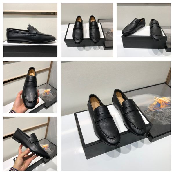 

luxury men dress shoes formal wedding leather shoes designers retro brogue business office men's flats oxfords, Black