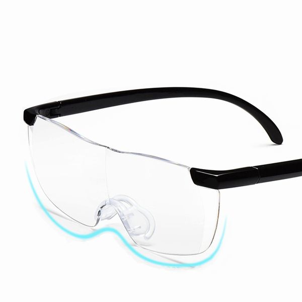 

1.6 times magnification men reading rimless big vision magnifying portable plastic presbyopia glasses women diopter 250