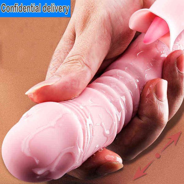 NXY Vibratoren 7 Frequenzen Weiblicher Elektrischer Vibrator Großer Dildo Vagina Lecken Zunge Sexspielzeug Erwachsene Massagegerät Silikon Flirtwerkzeug 0105