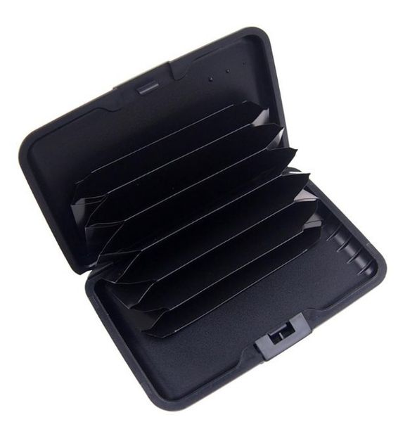 

aluminum alloy mini briefcase holders upscale stripe water resistant aluma wallet colorful card cover case dhl free