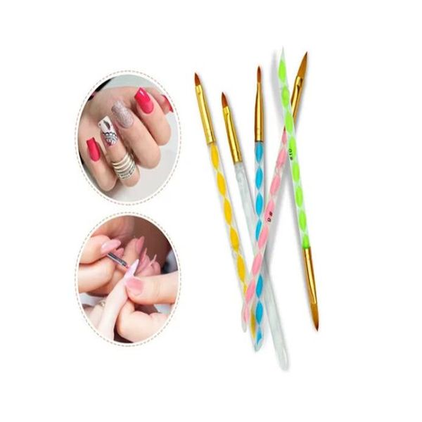 

nail art brush set, beautiful professional and stylish includes five different nail brushes, suitable for all colors of nail polish, Yellow