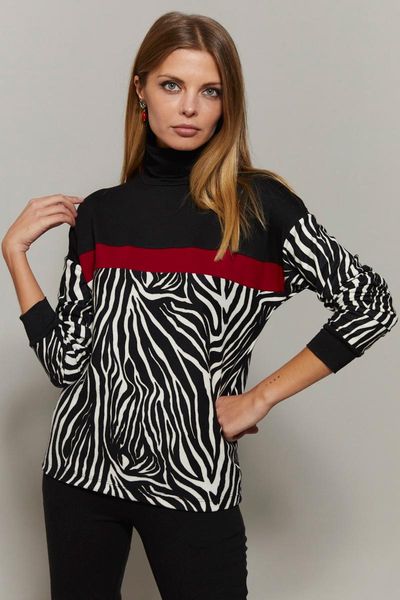 

women's blouses & shirts cool female zebra print blocky bluz ey1146, White