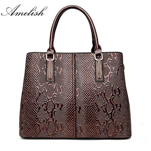 

2020 new fashion designer women handbag snakeskin messenger hand bag shoulder bag pu leather big totes
