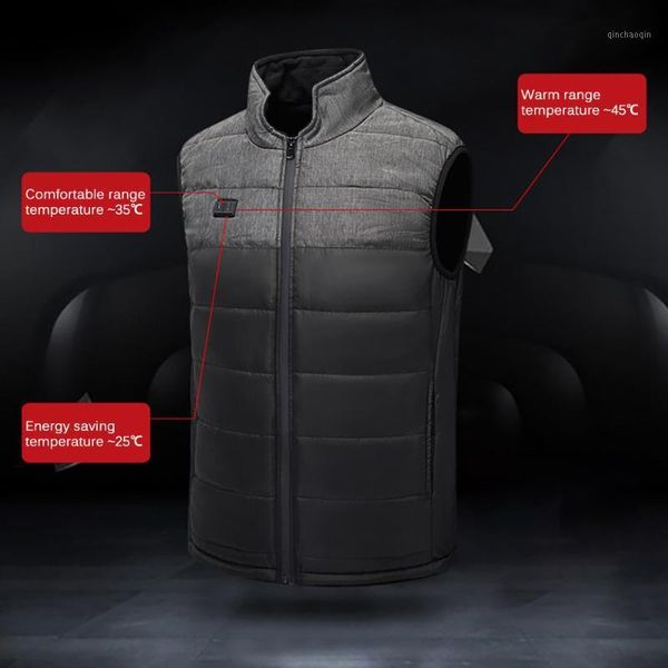 

outdoor t-shirts heating jacket gray usb vest for men infrared carbon fiber cotton clothes and women1, Gray;blue