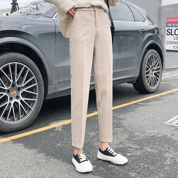 

high waist 2020 new winter women's thermal pants thickened plus size clothing sports pants fashion trousers1, Black;white
