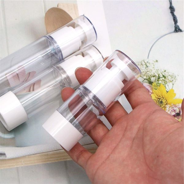

15ml 30ml 50ml 80ml 100ml 120ml airless bottle vacuum press lotion spray pump containers resuable portable travel bottles
