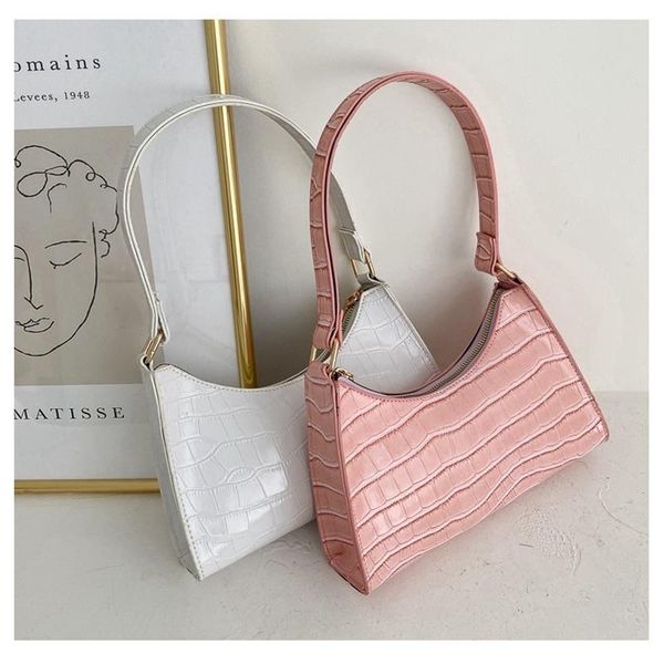 

retro alligator pattern small shoulder bags for women 2020 casual pu leather underarm bags female handbags bolsa feminina