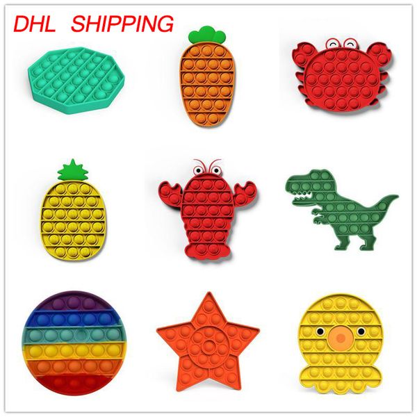 

dhl shipping in stock fidget toy pop it decompression sensory push sensory toy autism anxiety stress reliever for students office workers