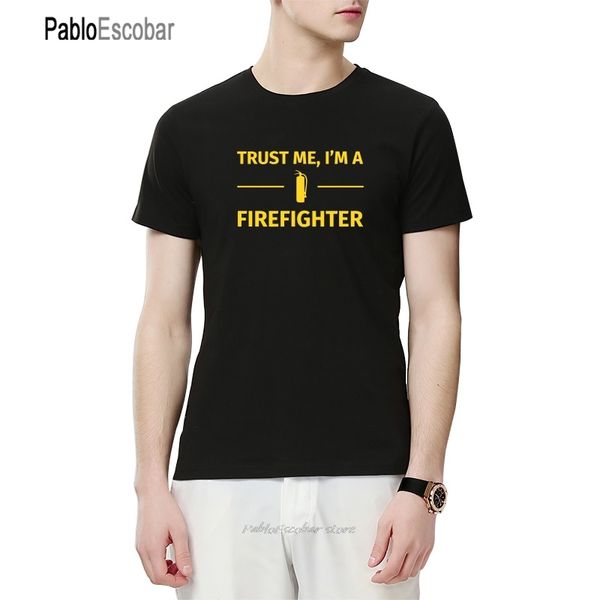 

trust me i'm a firefighter men summer style fashion short sleeve cotton fireman fighter funny gift tee hoodie designers t shirts sweats