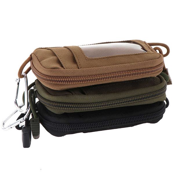 

waterproof key holder multifunction money pouch pack military outdoor waist for hunting tactical wallet card bag, Red;black