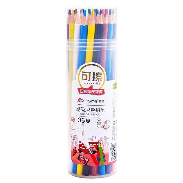 

12 18 24 36 48 цвета стираемая цветной карандаш треугольник pen holder нетоксичны искусство карандаши дети граффити живопись канцтовары bbyr