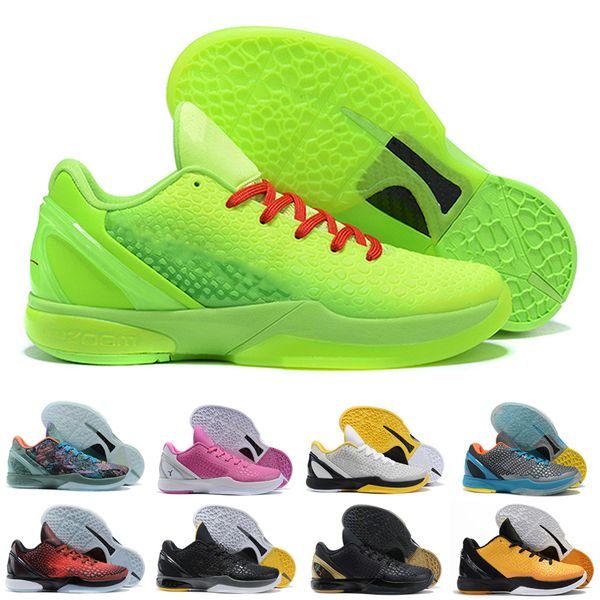 

zoom mamba vi 6 chaos basketball shoes for sale with box mamba mentality 6 what the prelude grinch sport shoes size 7-12