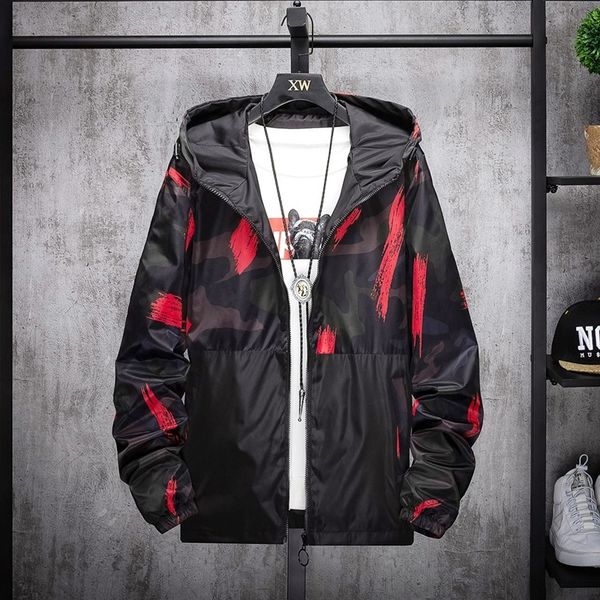 

2021 new men hoodie camouflage men's jacket casual fashion male outwear male's spring big fall size 7xl draws to 5262 is7t, Black;brown