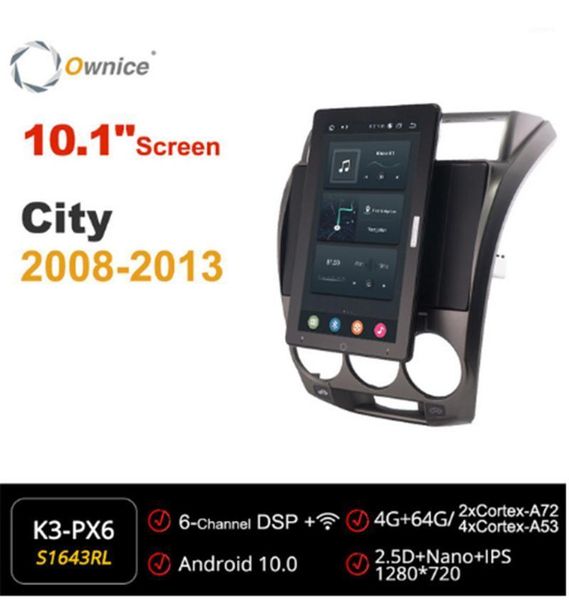 

10.1 inch 1280*720 ownice android 10.0 forhonda city 2008 - 2013 car radio auto multimedia gps player head unit auto rotatable1
