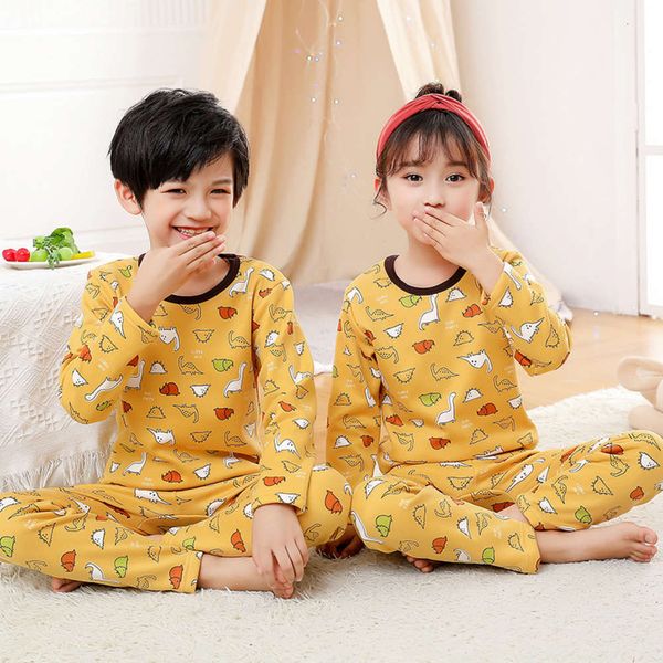 

underwear plush warm boys' cloth trousers suit girls' middle school pajamas children's autumn and winter, Blue;red