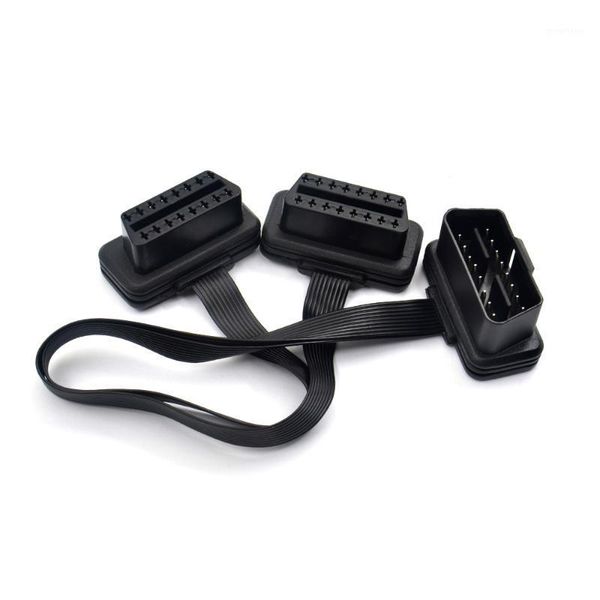 

wholesale 5 pcs male to dual female 16 pins obd2 diagnostic extendtion cable elm327 connector obd adapters1