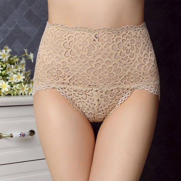 

3pieces/lot womens briefs comfortable underpants hollow out high waist butt lifter lace ladies underwear panties cotton underpanties, Black;pink