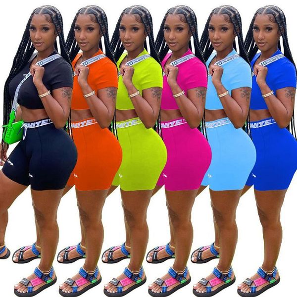

zkyzwx 2-piece women's suit women's casual wear short sleeve high sleeve and biker short sleeve suit, Blue;black