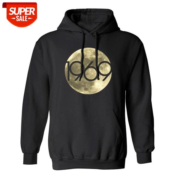 

anniversary apollo moon landing 50th retro hoodies space adventure men hipster s-3xl #ij1m, Black