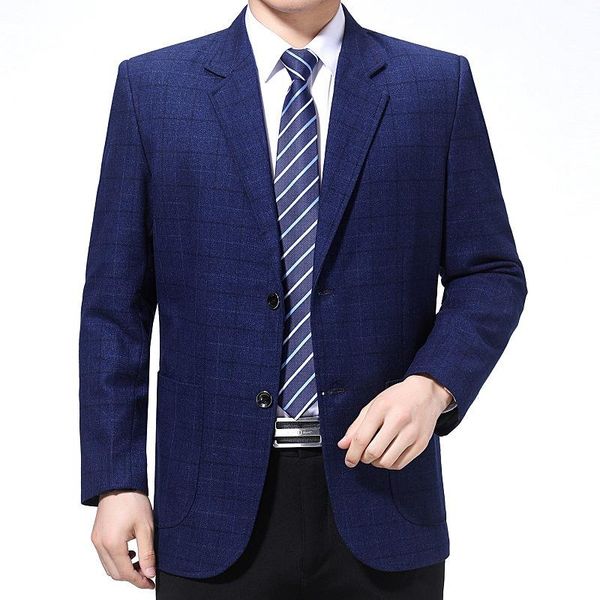 

men's suits & blazers blazer men for jacket business single-breasted casual costume homme comfortable loose male plaid terno masculino, White;black