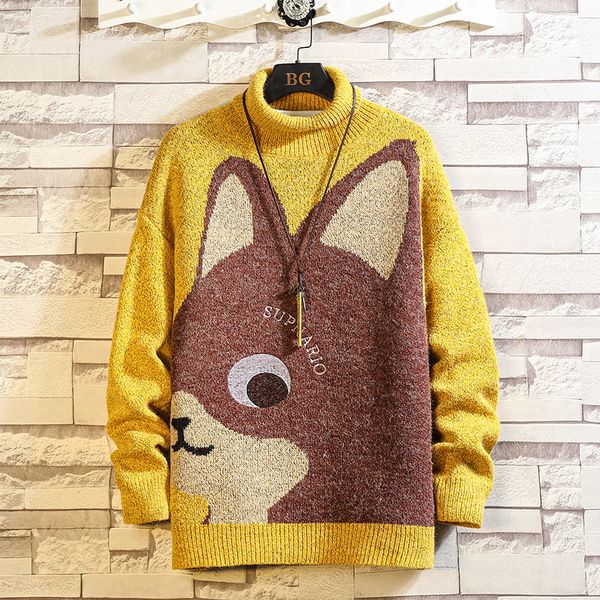 

2021 new sweaters men's print long sleeves autumn winter pullover knitted o-neck plus oversize 5xl pc2m, White;black