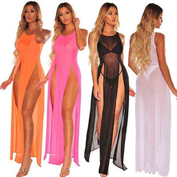 

Women Beach Cover Up Neon Mesh Beach Dress Sexy See Throgh Beachwear Bikini Cover Up Women Tunic Summer Dress Covers, White;black