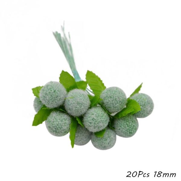 

green theme artificial flower cherry stamen berries bundle diy christmas decoration wedding cake gift box wreaths xmas decor bbyorj