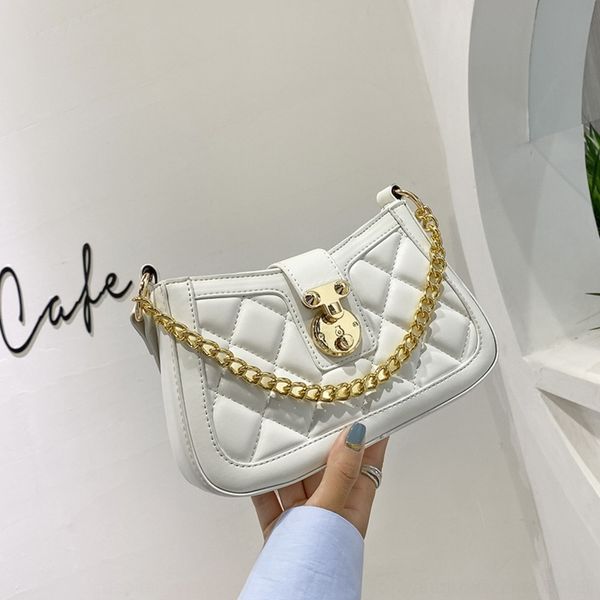 

rbjk4 foreign shoulder bag small women's new fashion 2020 fashion rhombus chain shoulder bag internet red summer style underarm small 6